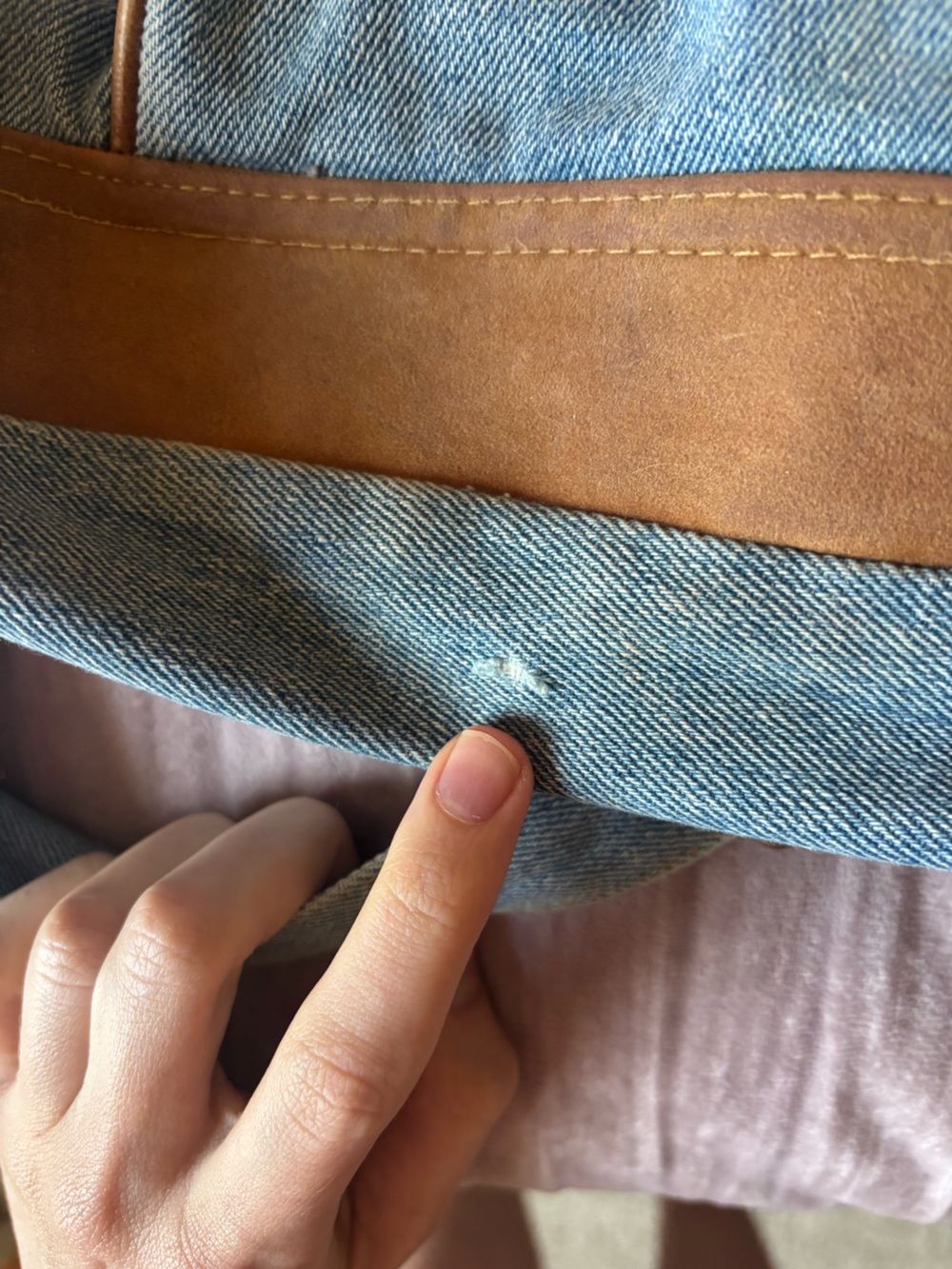 Rare Vintage Disney Winnie the Pooh Denim Backpack - Picture 5 of 9
